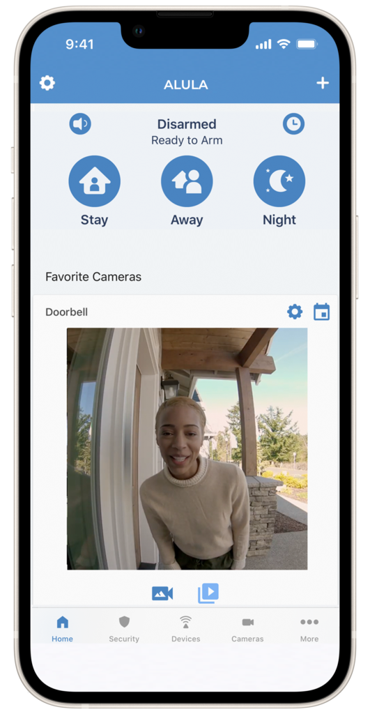 Alula Security App on smartphone